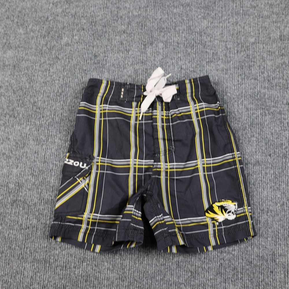 Missouri Tigers Swim Trunks Shorts Infant 18M Black Yellow NCAA College Plaid